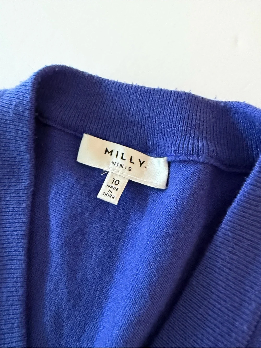 Milly Minis Girls Vibrant Blue Long Sleeve Cardigan Sweater Size 10Y